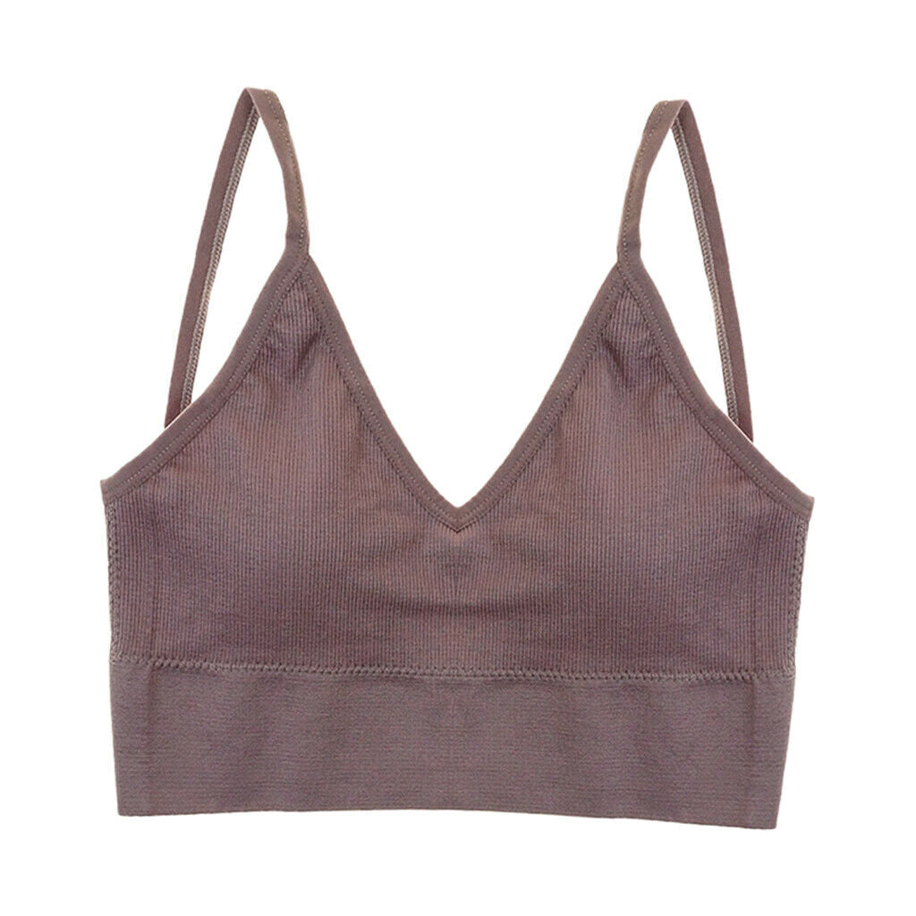 3pcs Women's Sexy Padded Bralette Seamless Comfort Bra Camisole Crop Top