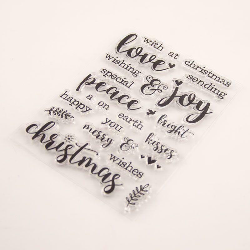 Merry Christmas Silicone Clear Seal Stamp DIY Scrapbooking Embossing Photo Album