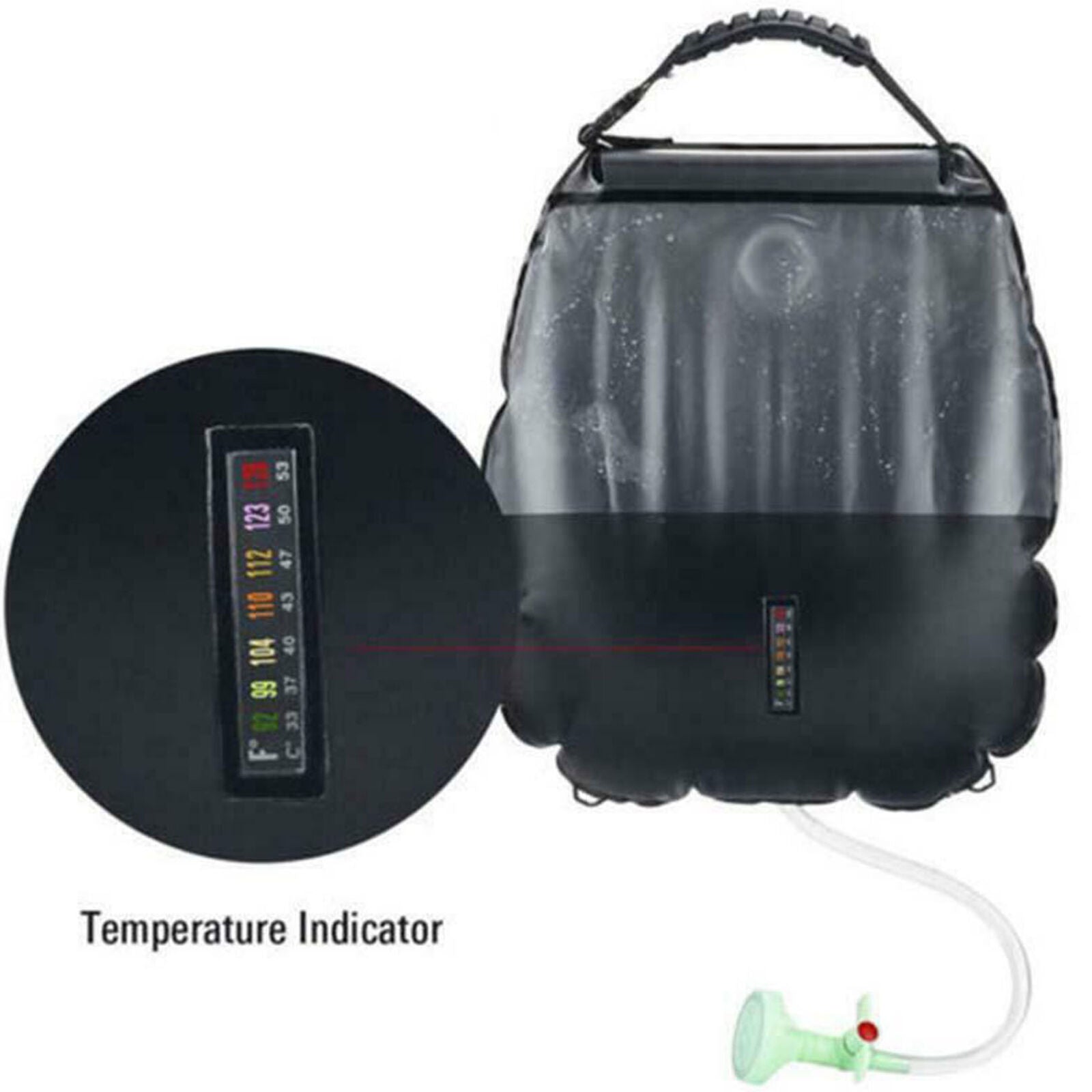 20L Solar Camping Shower Bag Outdoor Travel Portable Heated Water Storage Pipe