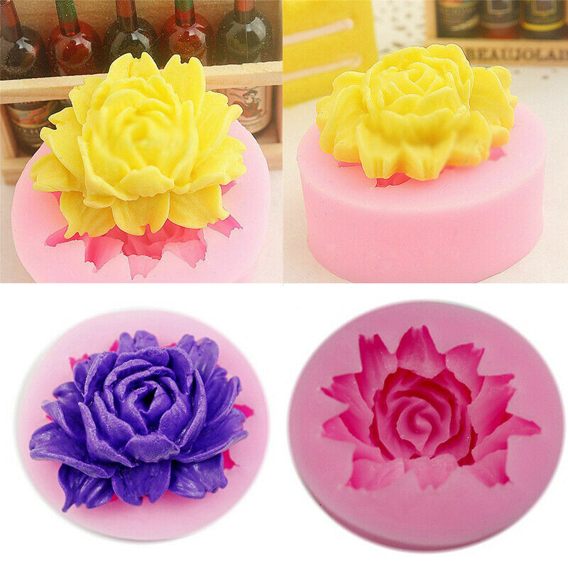 Cake Mould Silicone Big Rose Flower Chocolate Sugarcraft Fondant Mold Decoration