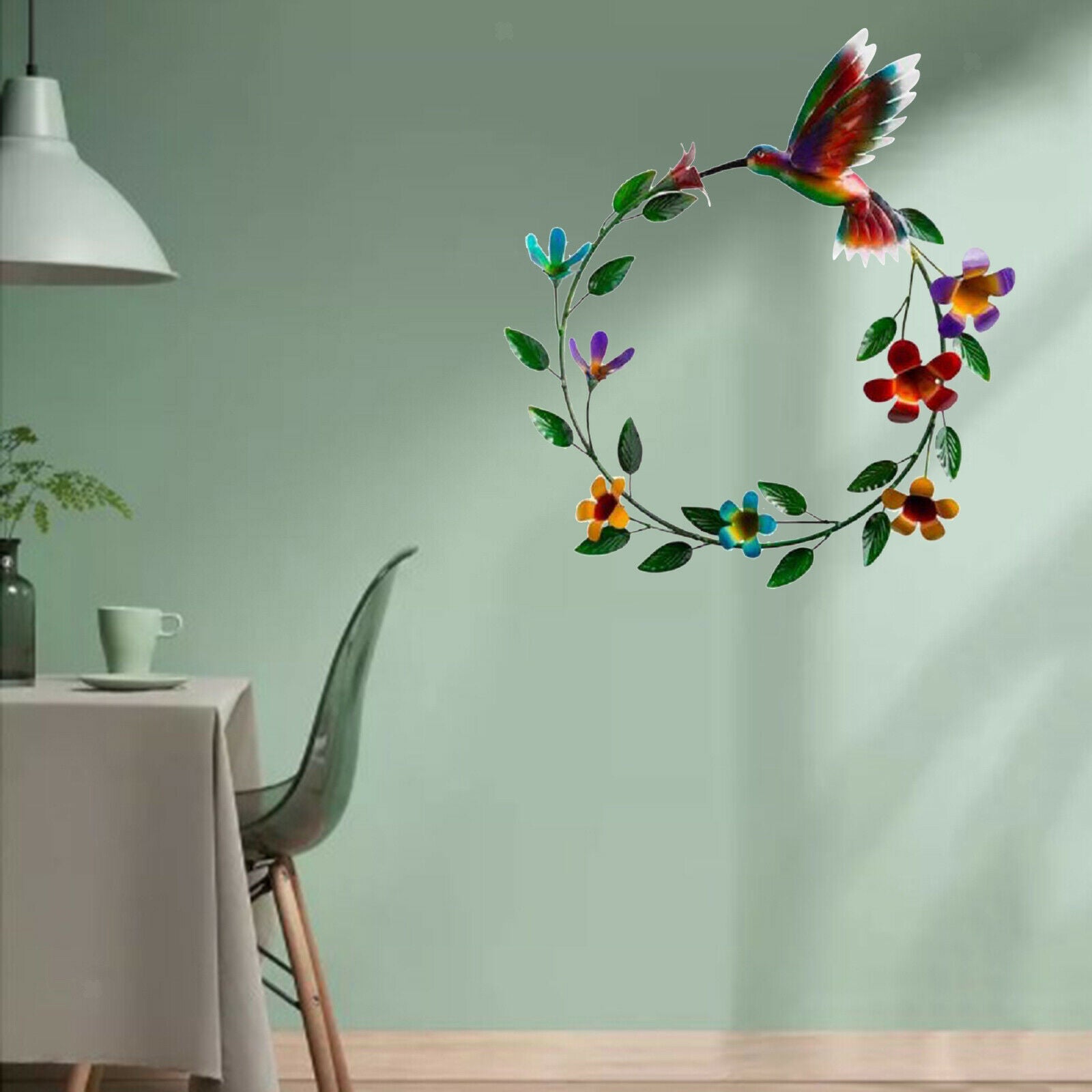 Hummingbird Art Wreath Decor for Door Window Wall Hanging Home Wedding