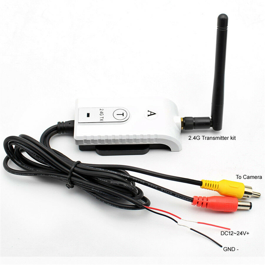 Durable 2.4G Wireless AV Cable Transmitter Receiver Kit for Car Vedio Moniter