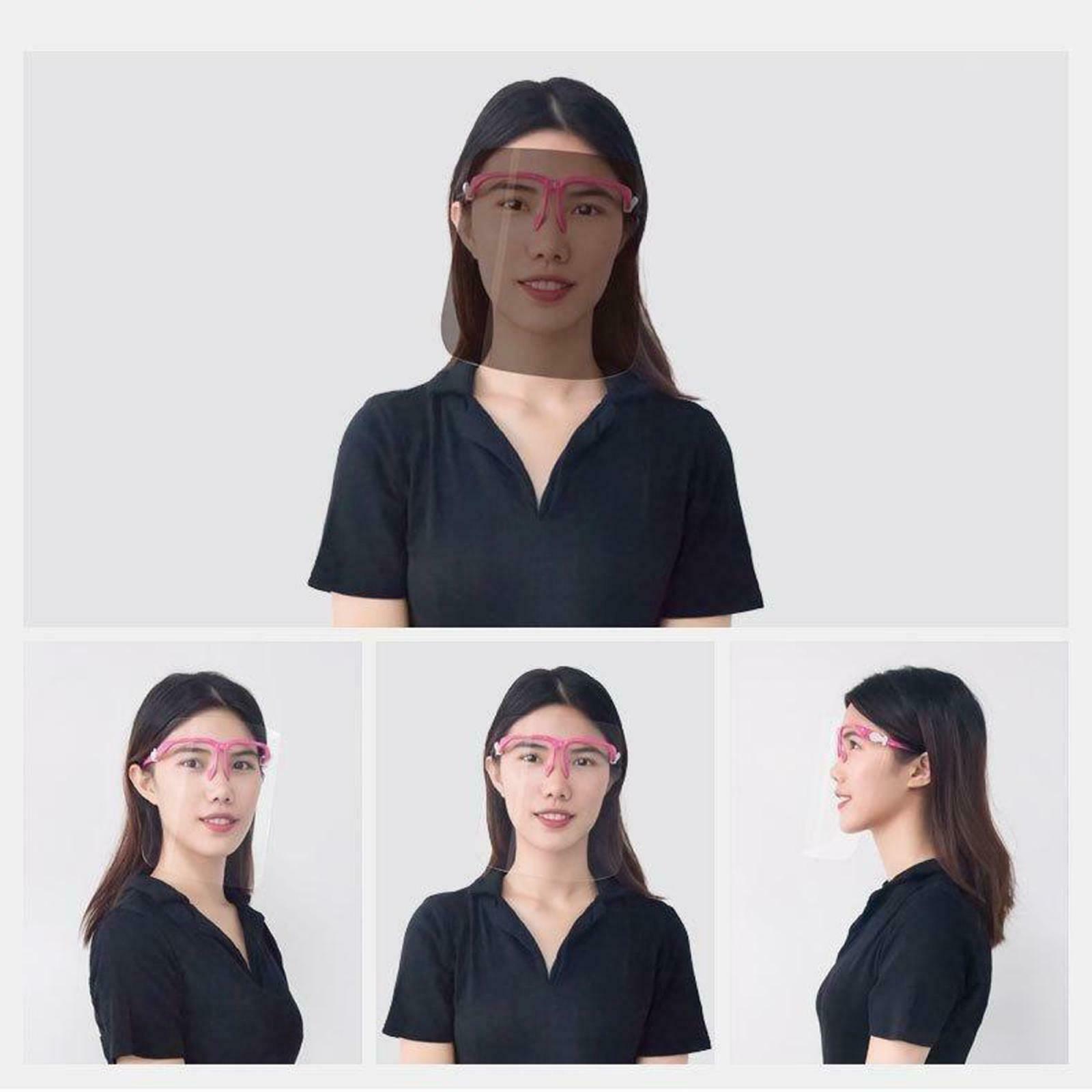 2Pcs Full Face Shield Protection Reusable Visor Hat Anti-Fog Windproof
