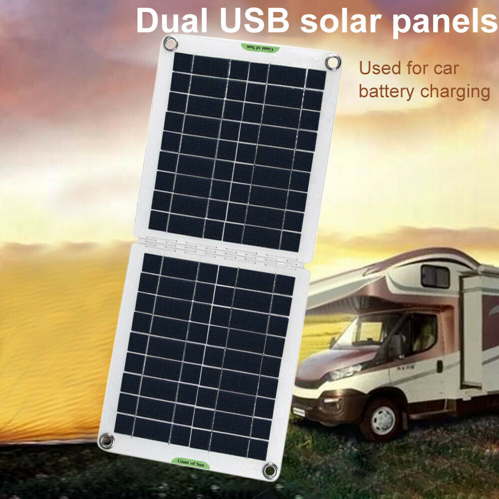 60W Foldable Solar Panel Sets 18/12/5V Solar Power Phone Charger with Dual USB