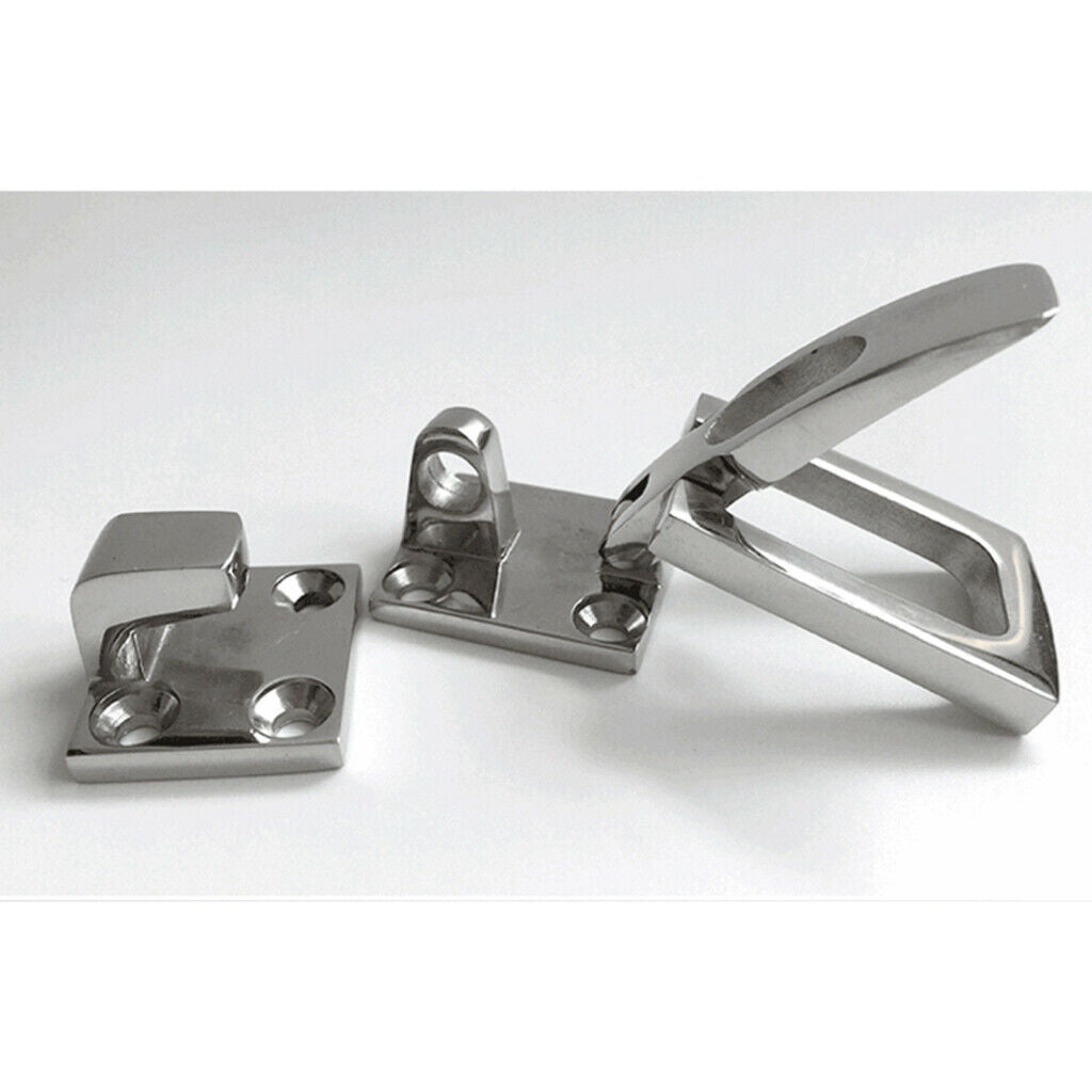 316 Stainless Steel Anti-Rattle Latch Boat Door Locker Length 70mm