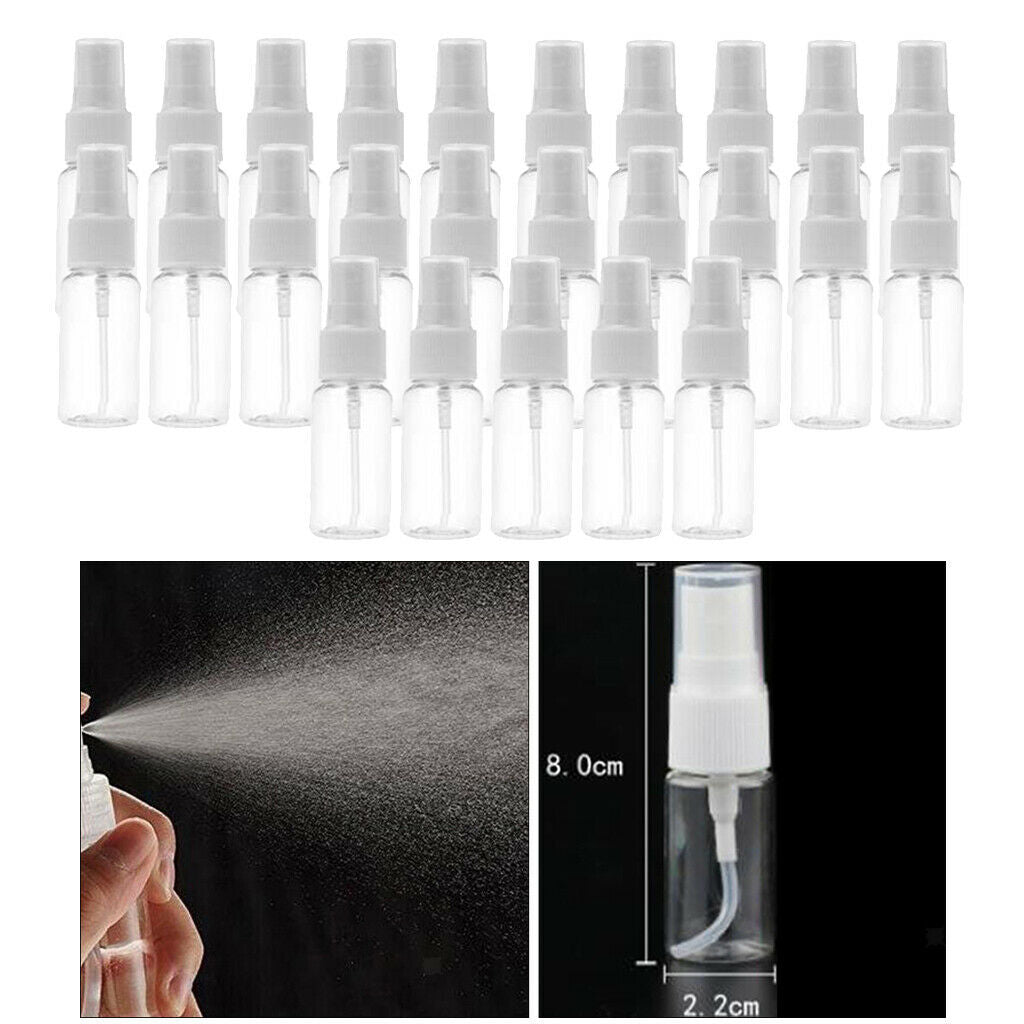 25pcs Portable Transparent Fine Mist Sprayer Bottles Perfumes Container