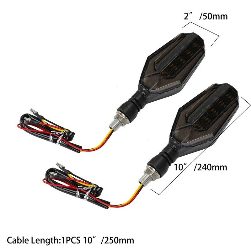 Motorcycle LED Turn Signal Light Yellow M10 Indicator Waterproof Universal