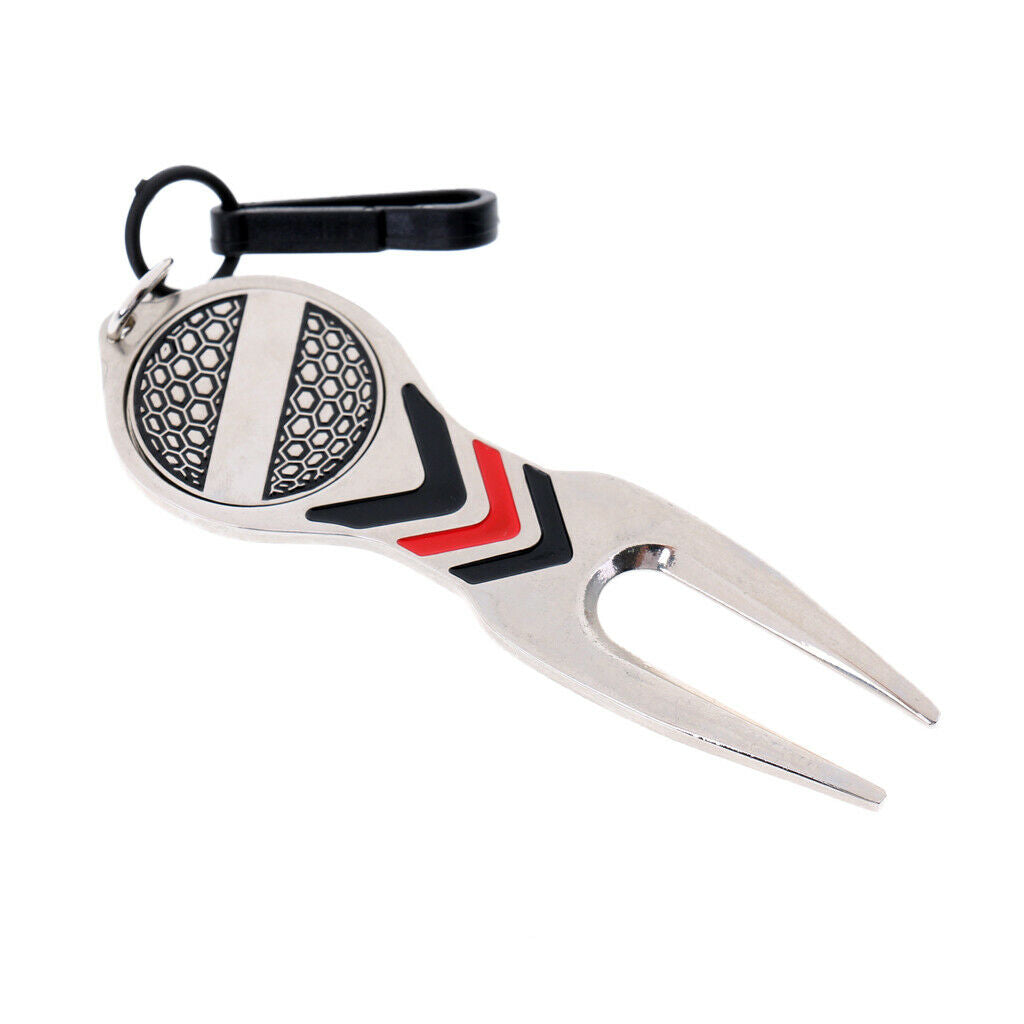 2X Portable Golf Ball Marker Pitch Mark Green Divot Repair Tool Golfer Tool