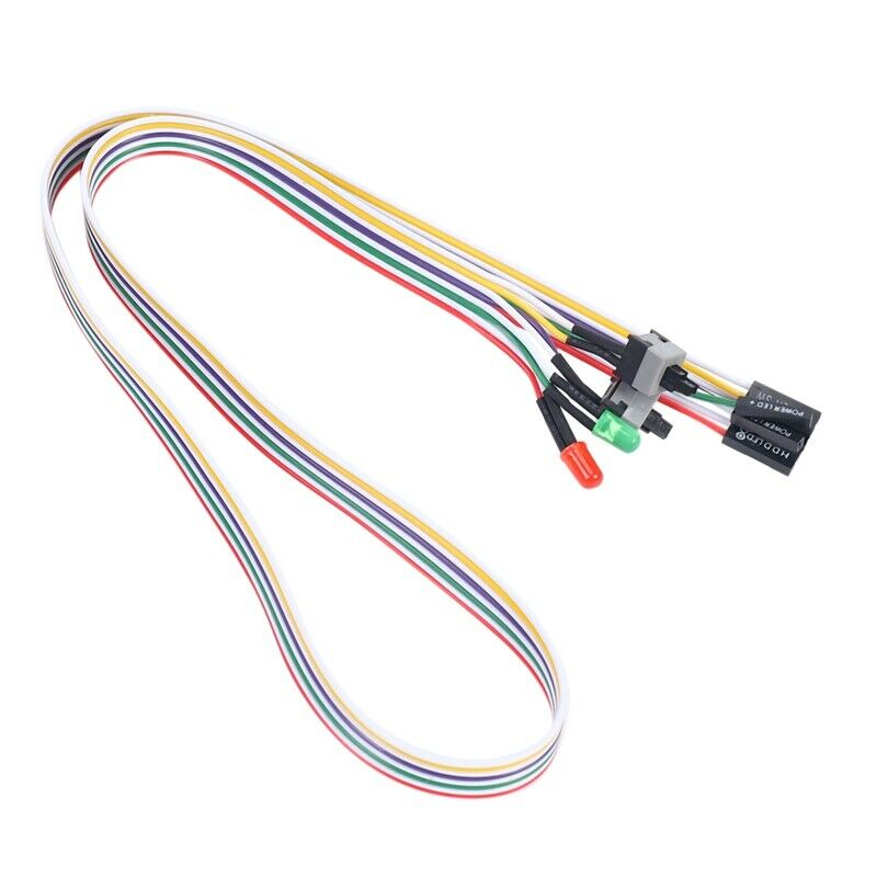 PC Case Red Green LED Lamp AT Supply Reset D Switch Lead 20" Q1J1J1