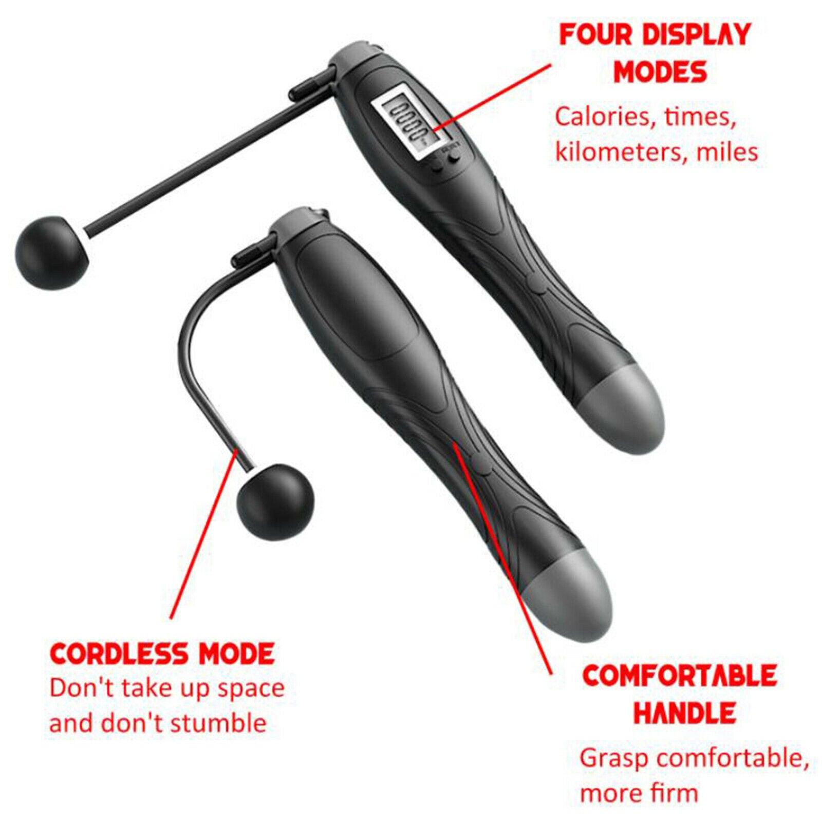 2x Ropeless Jump Rope Calorie Consumption Exercise Equipment Fitness Tool