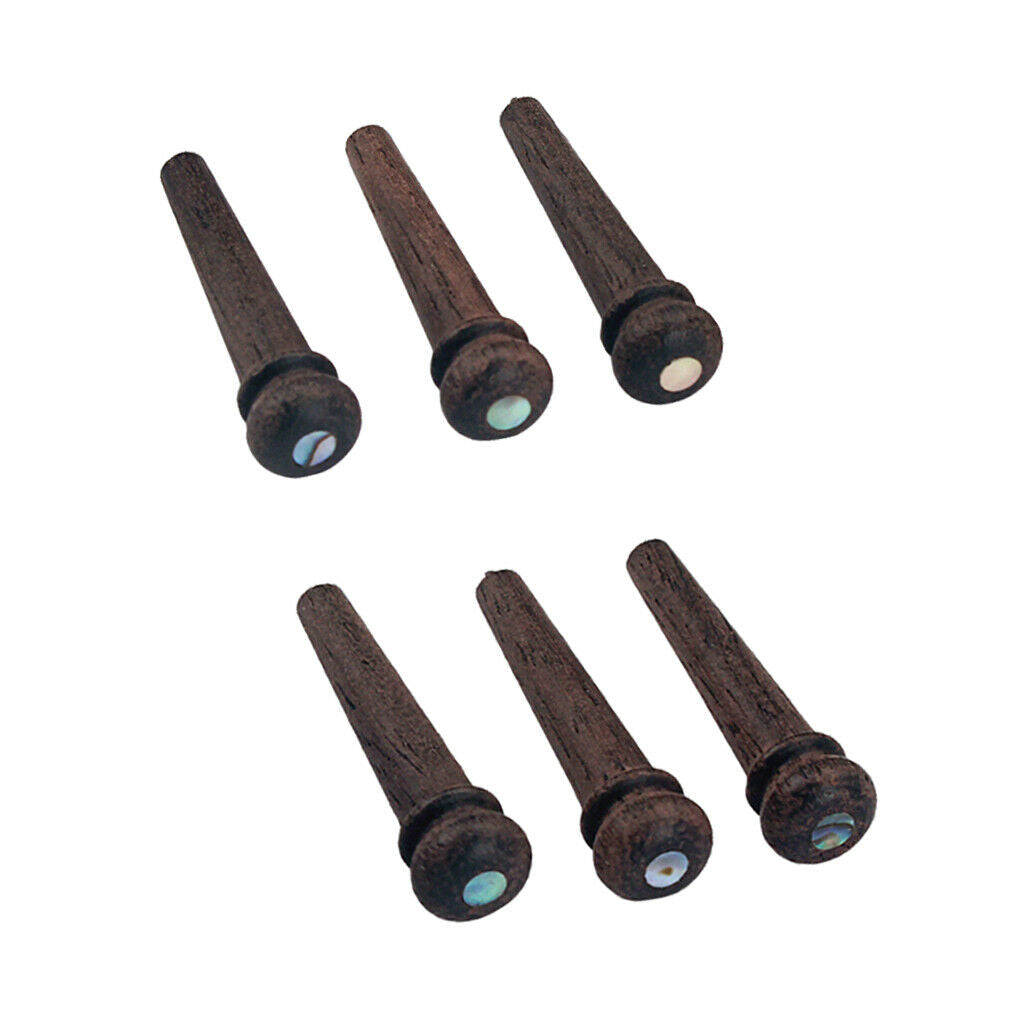 6pcs/pack Guitar String Pins Bridge End Pin Peg for Acoustic Guitar Parts