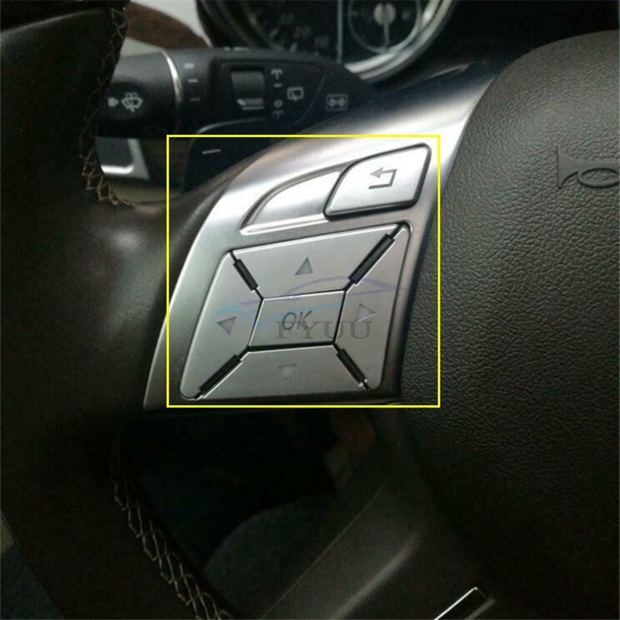 12× Steering Wheel Button Cover For 12-15 Mercedes Benz ML Class W166 X166 R231