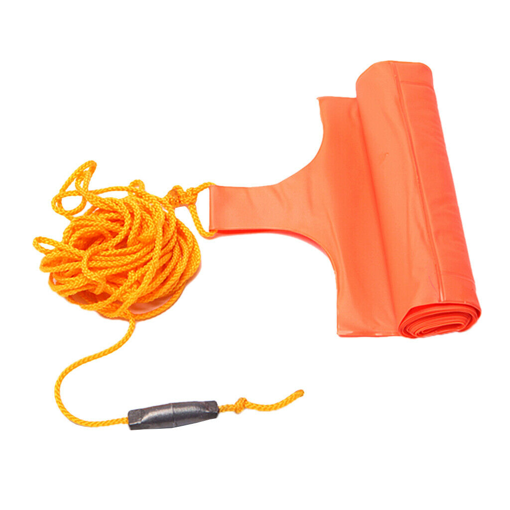 prettyia Scuba Diving Diver Surface Marker Buoy SMB and Yellow Line Rope Set