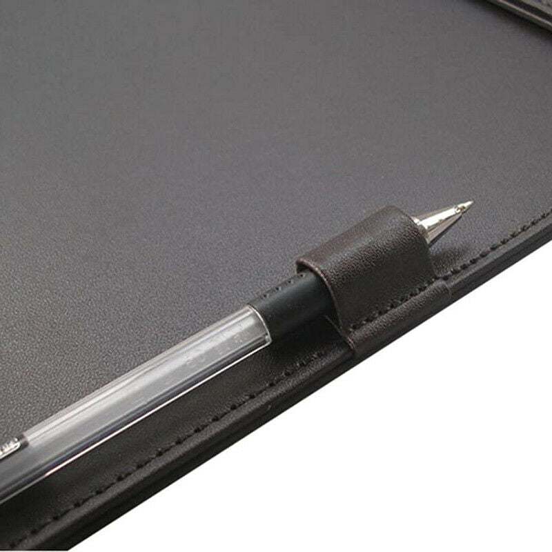 A4 PU Leather Storage Office Folder Clipboard, Letter Size Clip Hardboard, MP6I3