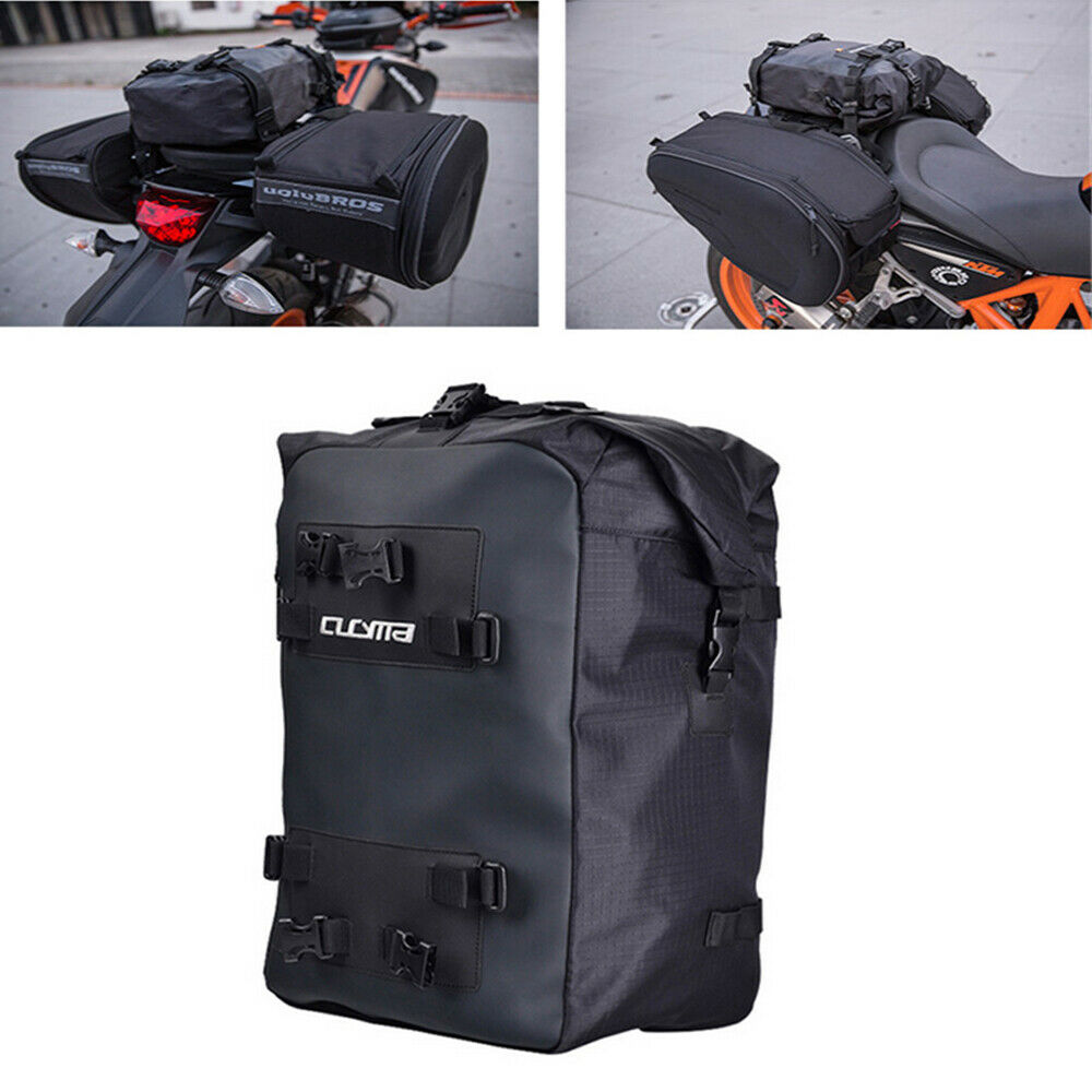 10L Motorcycle Scooter Tail Bag Storage Backpack Shoulder Bag Black Waterproof