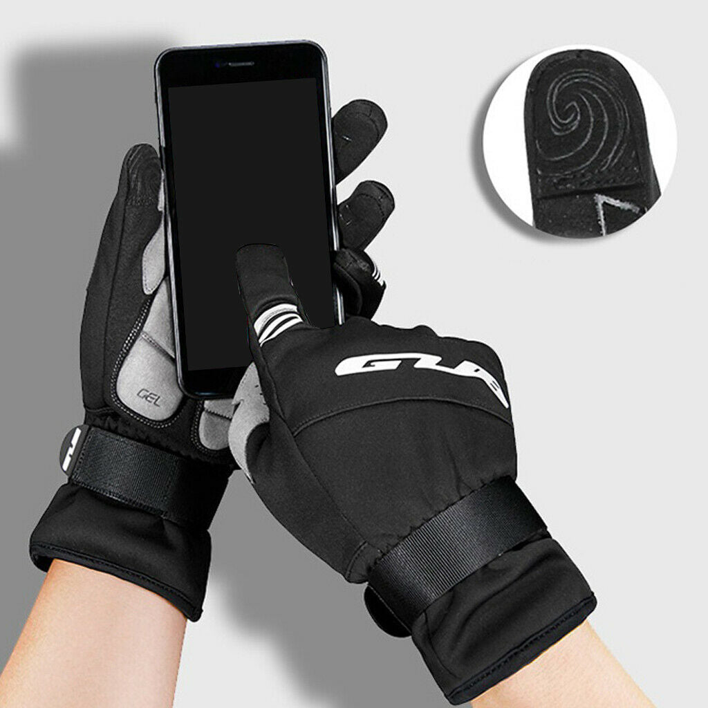 Anti Slip Cycling MTB Bike Gloves Touch Screen Gloves Black L
