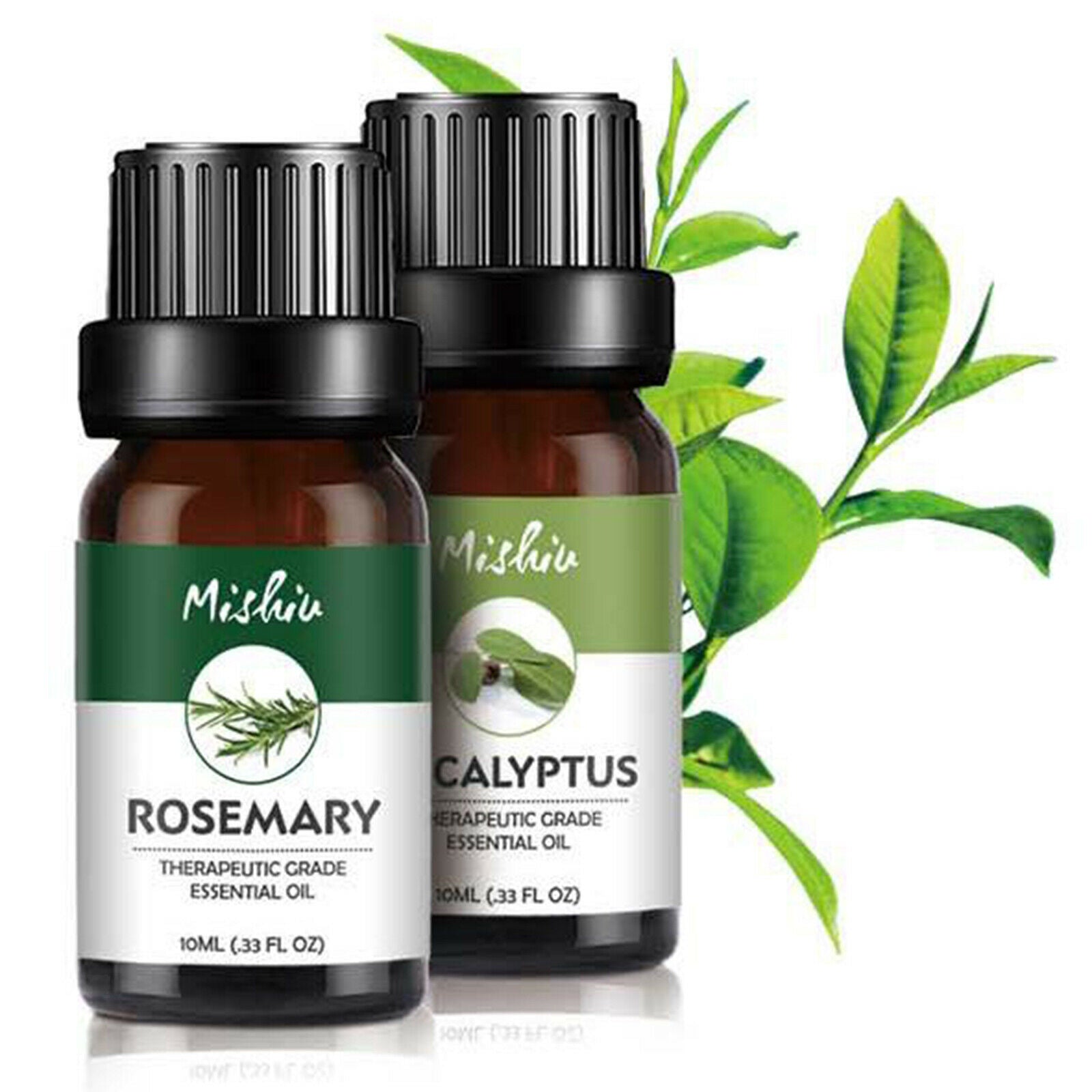 8 Bottles Natural Essential Oils Kit for Massage Aromatherapy Hair Care 10ml