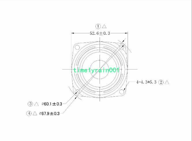 2pcs 52MM 4Ω 5W Full-range speaker Loudspeaker HiFi Audio Part Neodymium Rubber