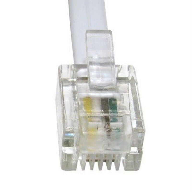 5m Long RJ11 To RJ11`Cable Lead 4 Pin ADSL DSL Router Modem Phone 6p4c - .l8