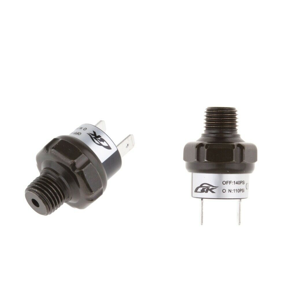 2Pcs 1/4 inch NPT Air Pressure Switch for 12 Volt Compressor Train Air Horn,