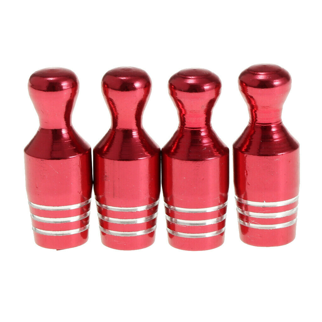 4x Bowling Type Style Universal Motor Car Wheel Tire Air Valve Stems   Dust
