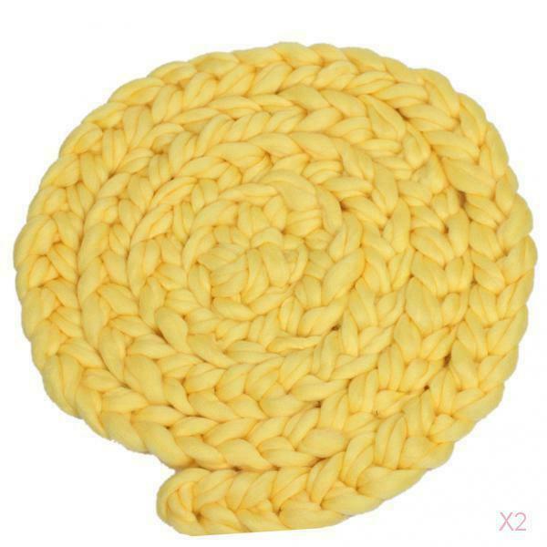 2x Newborn Baby Photography Photo Props Backdrop Wool Knitting Blanket Rug