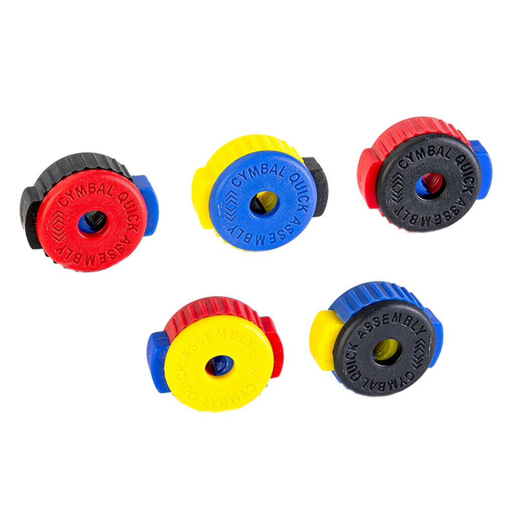 5x Quick Release Cymbal Nut Drum Kit Replacement Accessories mix color