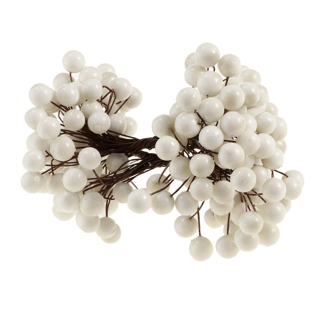 Tree Decor Berries Stems Wedding Christmas Cards Flower Wreath White