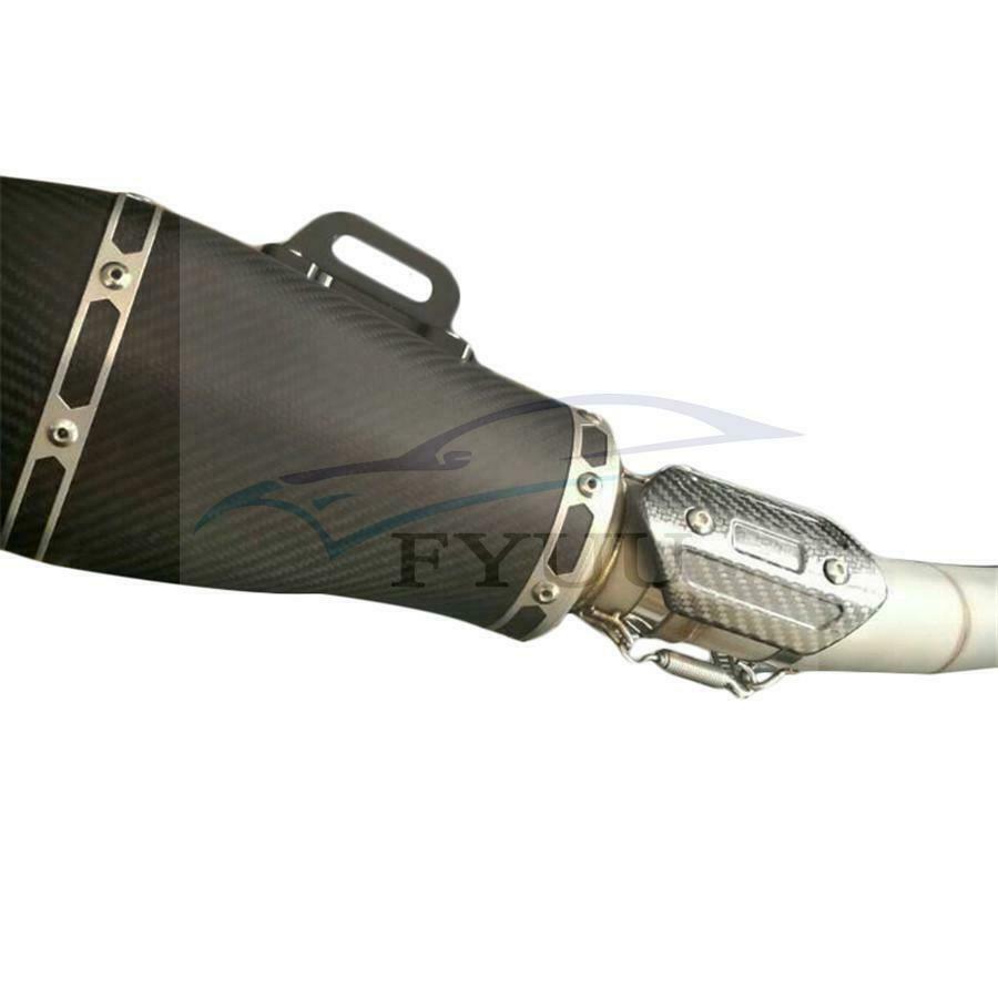 Motorcycle Exhaust Middle Link Pipe Carbon Fiber Protector Heat Shield Cover