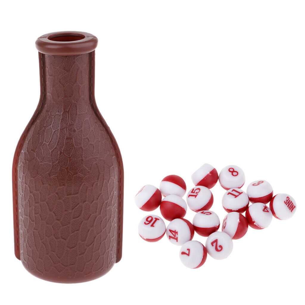 Plastic Billiard Pool Talley Shaker Bottle With Peas Balls (Kelly/Pill Pool)