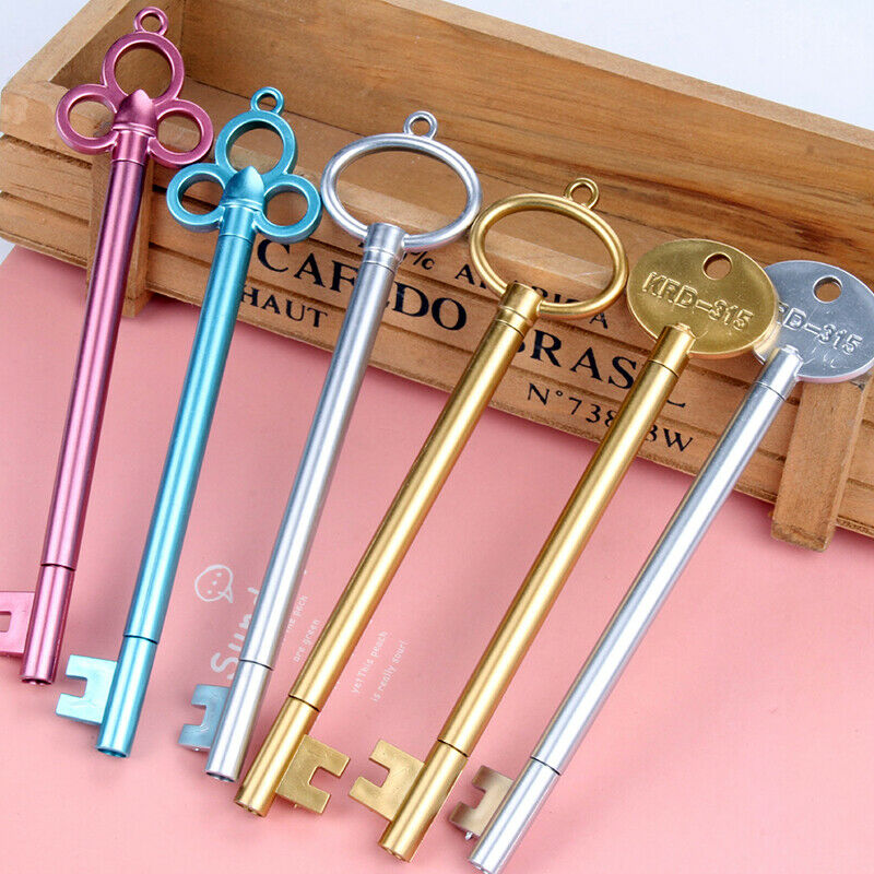 6Pcs/lot Keys Design Pen Stationery Pens Office School Supplies Stationary Gifts