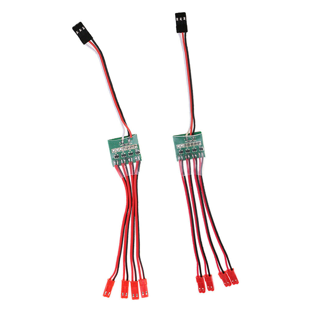2Pcs Night Flight 3S 4S Lipo Battery JST LED Switch Controller for RC Drone