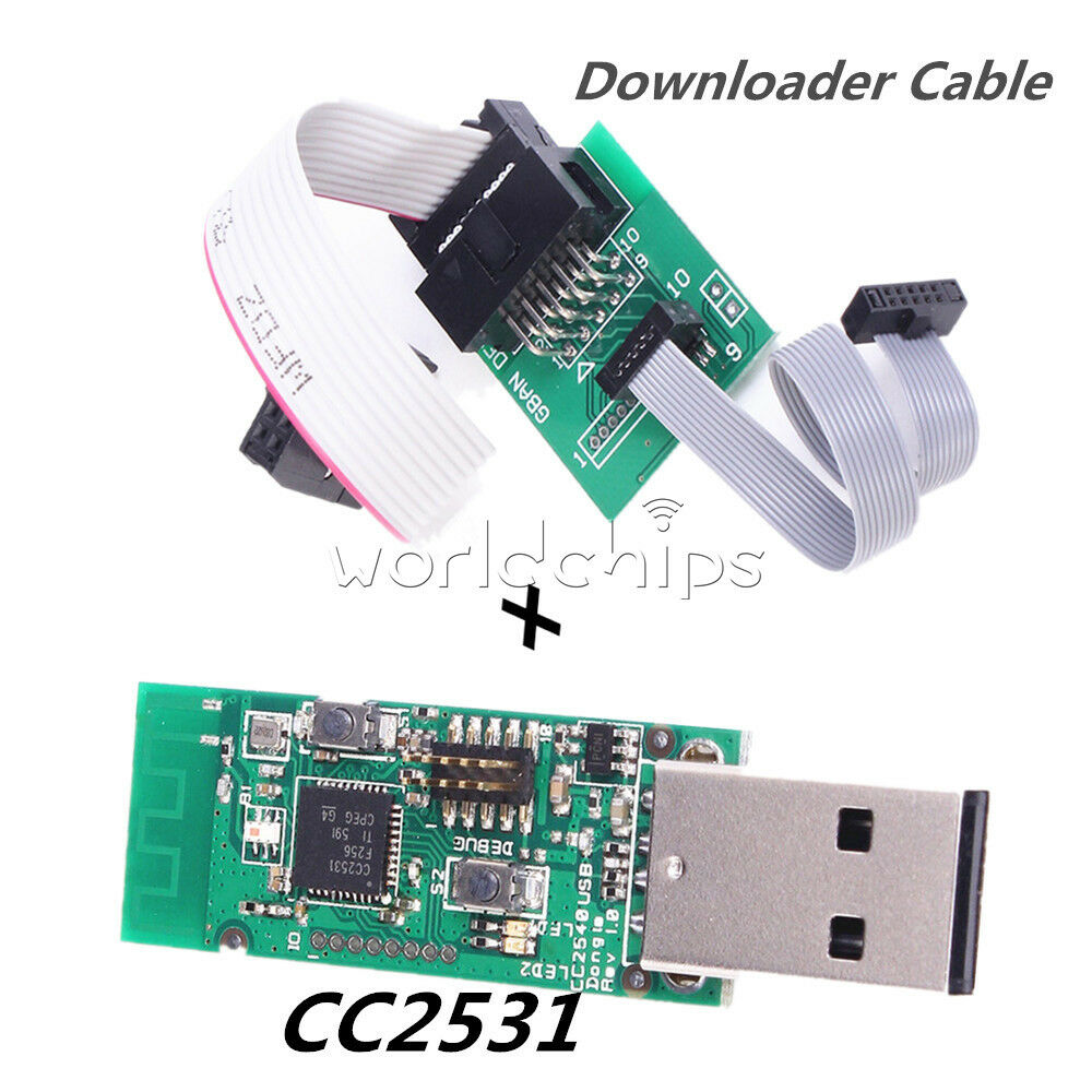 Wireless CC2531 Sniffer Protocol Analyzer Module USB Dongle+ Downloader Zigbee