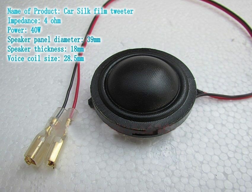 2pcs 4Ω 40W 39mm Silk film car tweeter speaker Car Audio Parts For Peerless