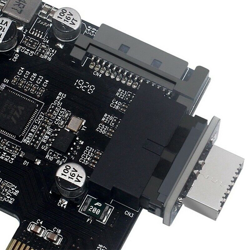 Motherboard USB 3.0 19P/20P to TYPE-E 90 Degree Adapter Chassis Front TYPEC PlU7