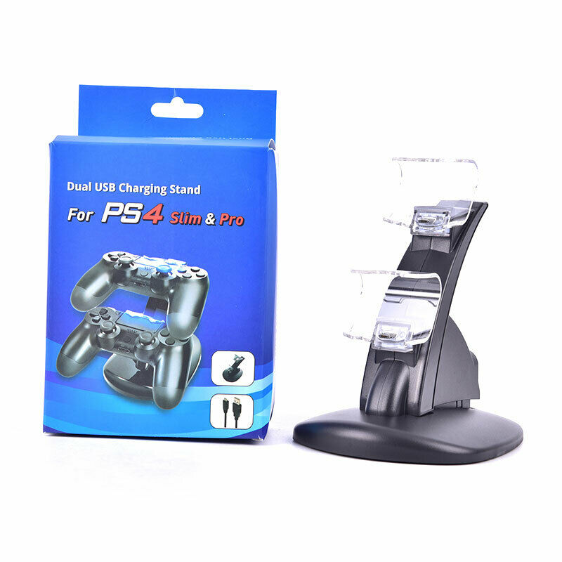 PS4 Controller Micro Dual Controller Holder Charger 2 USB Handle Fast Chargin XC
