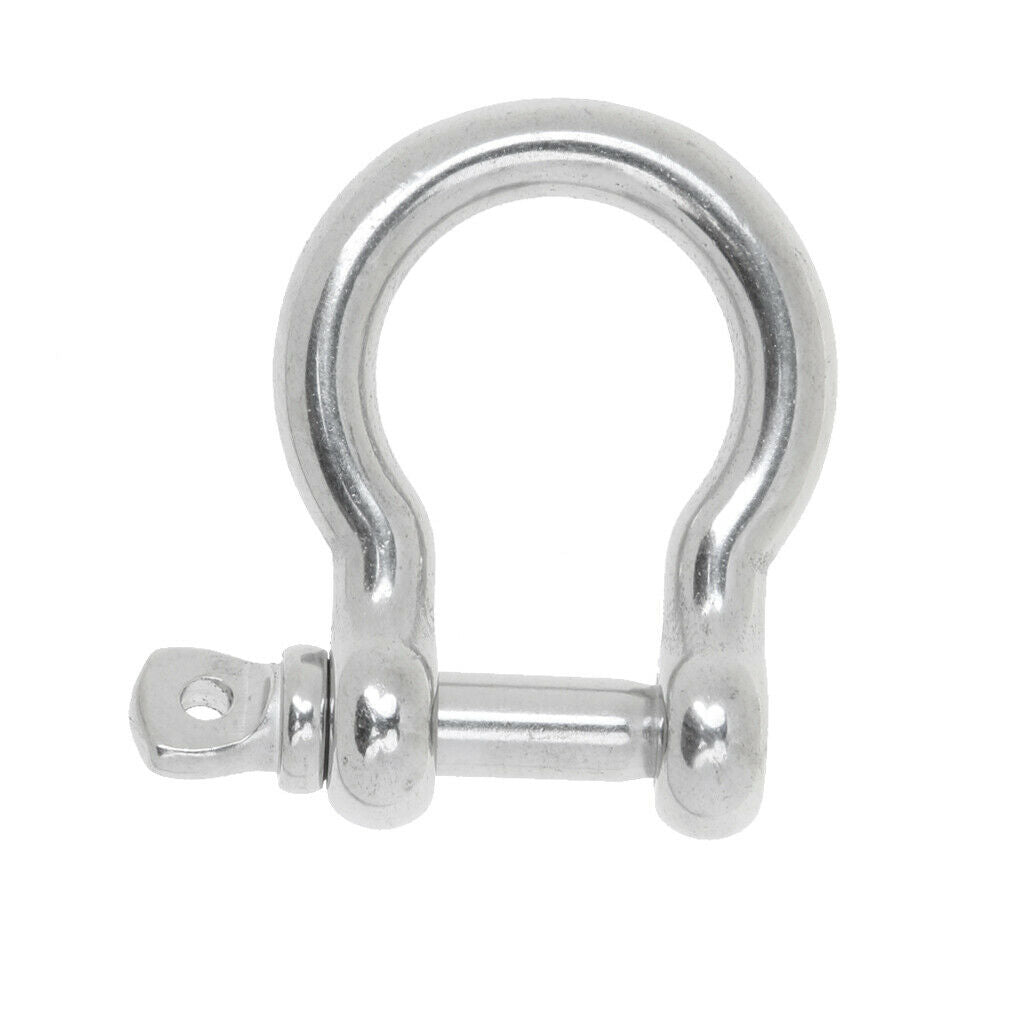 8pcs Sturdy Shackle Carabiner Bow Shape 304 Stainless Steel 6mm For Kayak Canoe