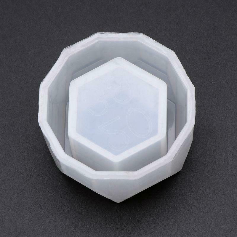 Small Hexagon Flowerpot Silicone Mould Storage Box DIY Handmade Making Crafts
