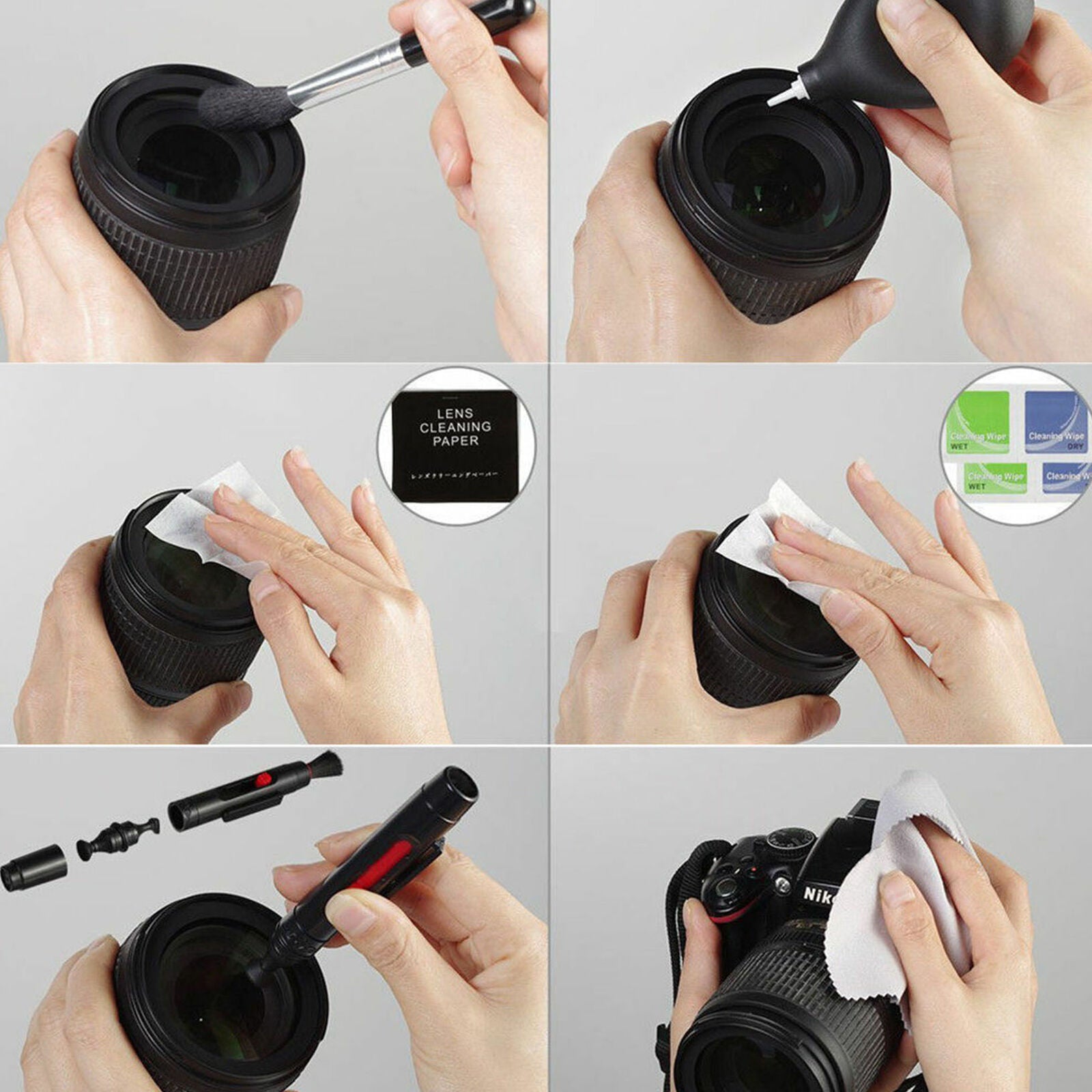 10 in 1 Professional Lens Cleaning Cleaner Set for Canon Nikon Sony DSLR Cameras