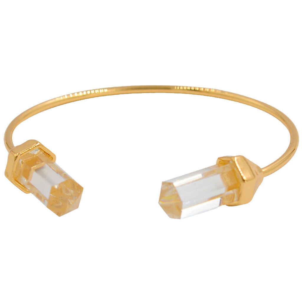 Chic Hex Cylinder Bracelet Women Open Bangle Jewelry Gifts for Women Golden