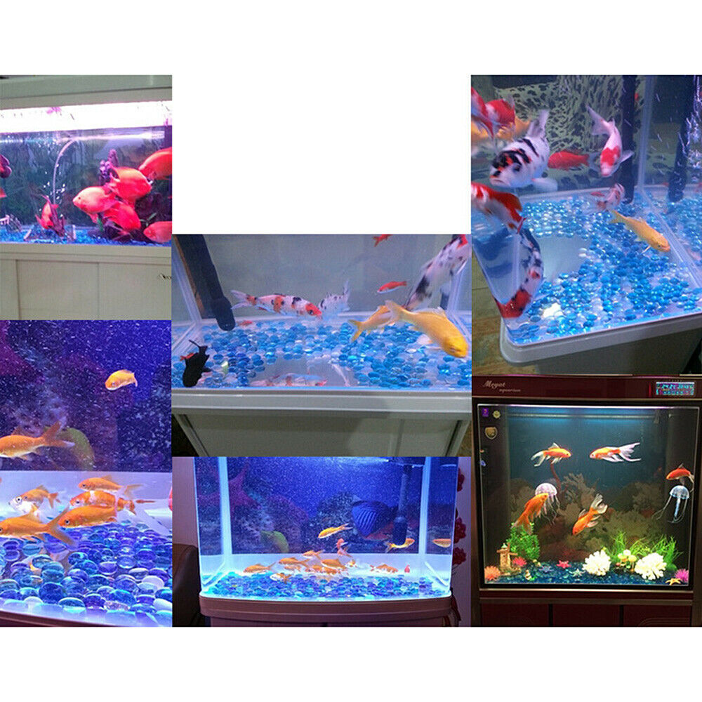 Mixed Color Glass Pebbles Stones Flat Marbles for Vase Fish Tank Aquarium Decor