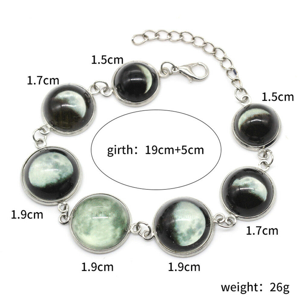Charm Eclipse Glass Cabochon Luminous Bracelets Creative Unisex Jewelry Gift