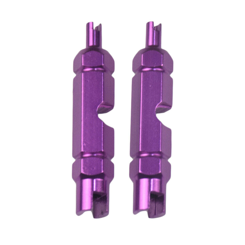 Pieces Aluminum Alloy Valve Core Removal Wrench MTB Bike Accessories Purple
