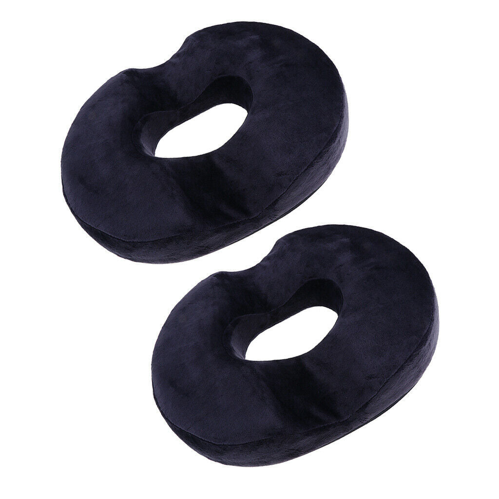2 x Donut Seat Cushion Pillow Memory Foam Orthopedic Tailbone Pain Relief