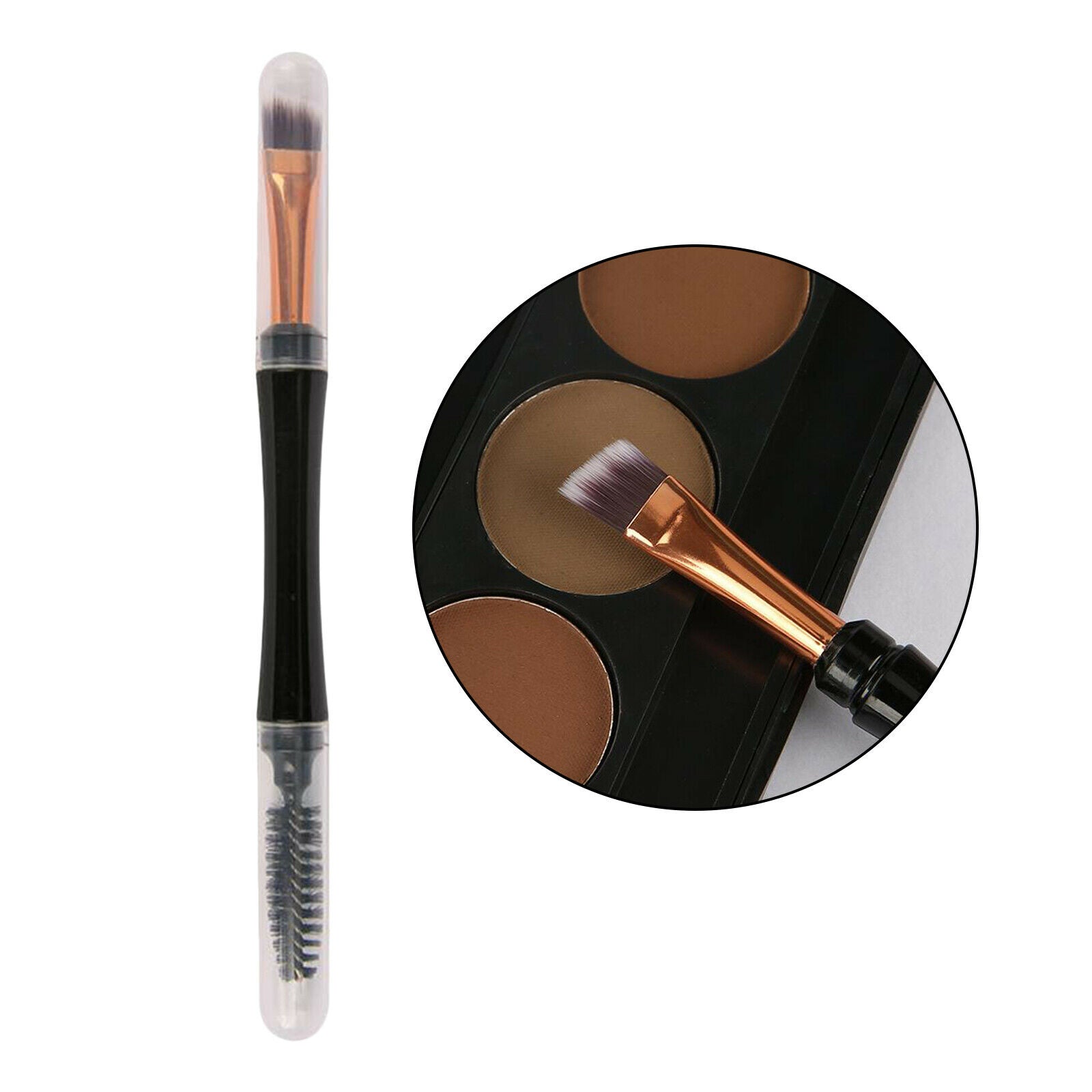 Dual Ended Eyebrow Brush Makeup Wand Brow Shaping Angled Eyelash Brush Tools