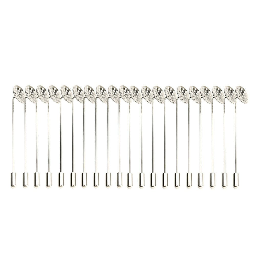 10pcs Round Blank Setting Disc Stick Hat Pin Lapel Pin Base for DIY Jewelry