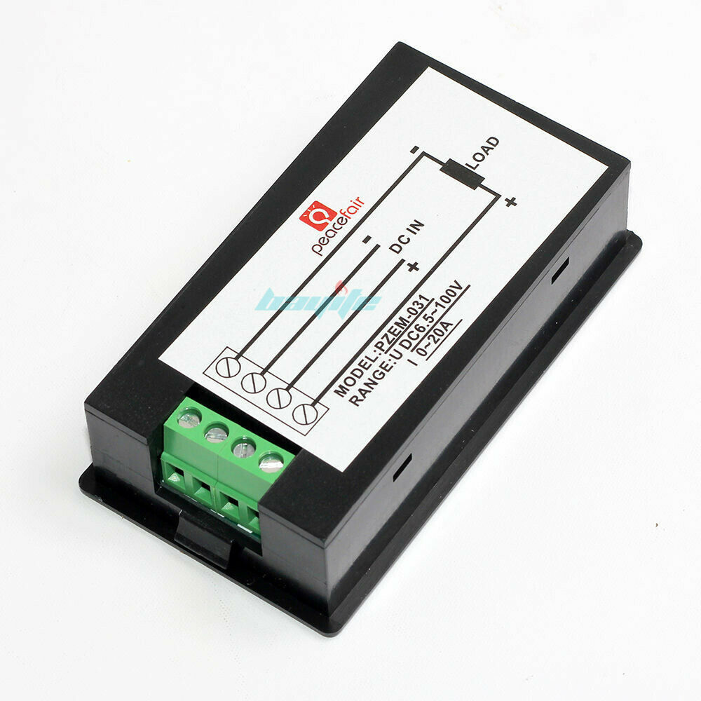 DC 20A LCD Combo Meter Voltage Current KWh Watt Car Battery Pannel Power Monitor