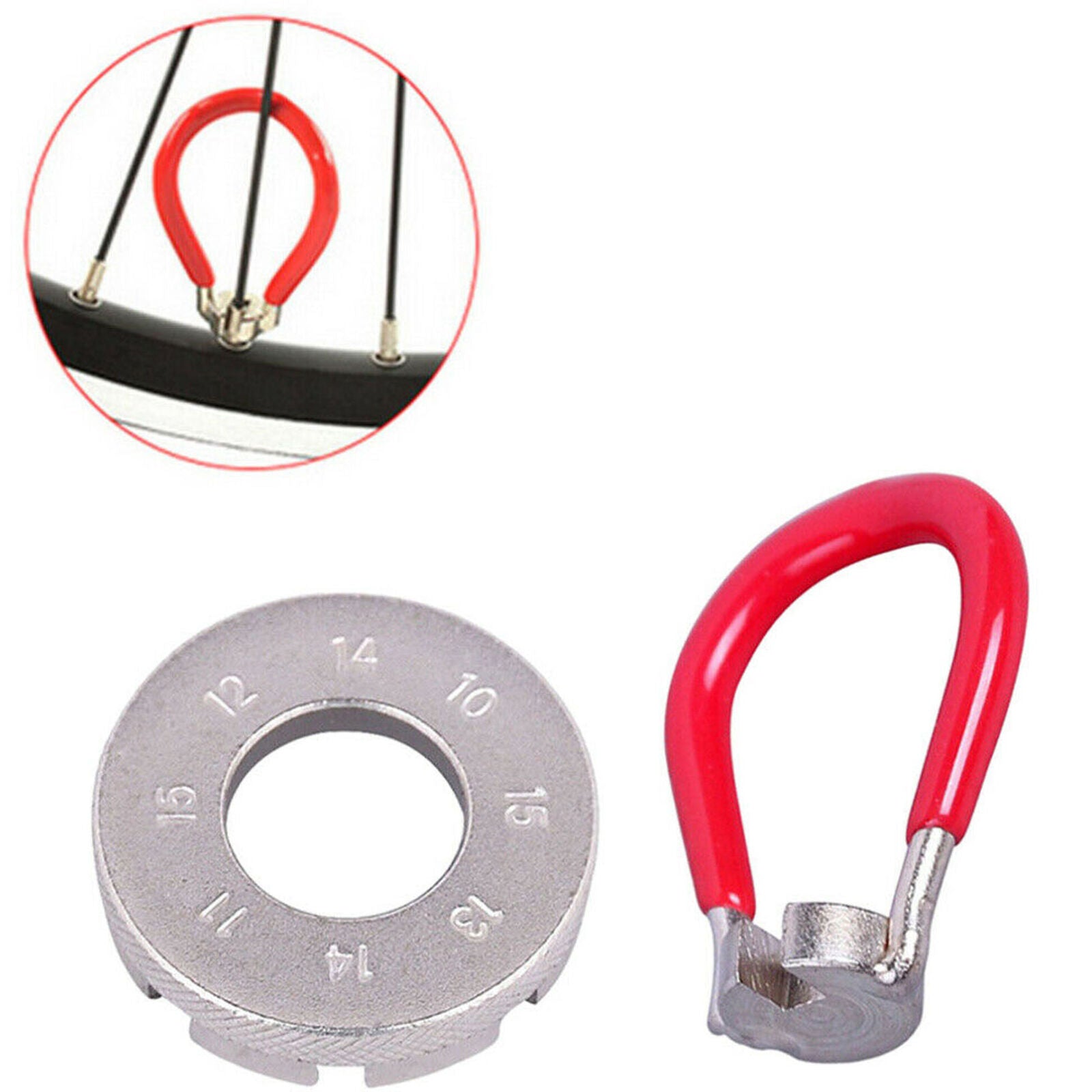 8 Port Spoke Nipple Bike Key Wheel Rim Spanner Wrench Bicycle Repair Tool Set