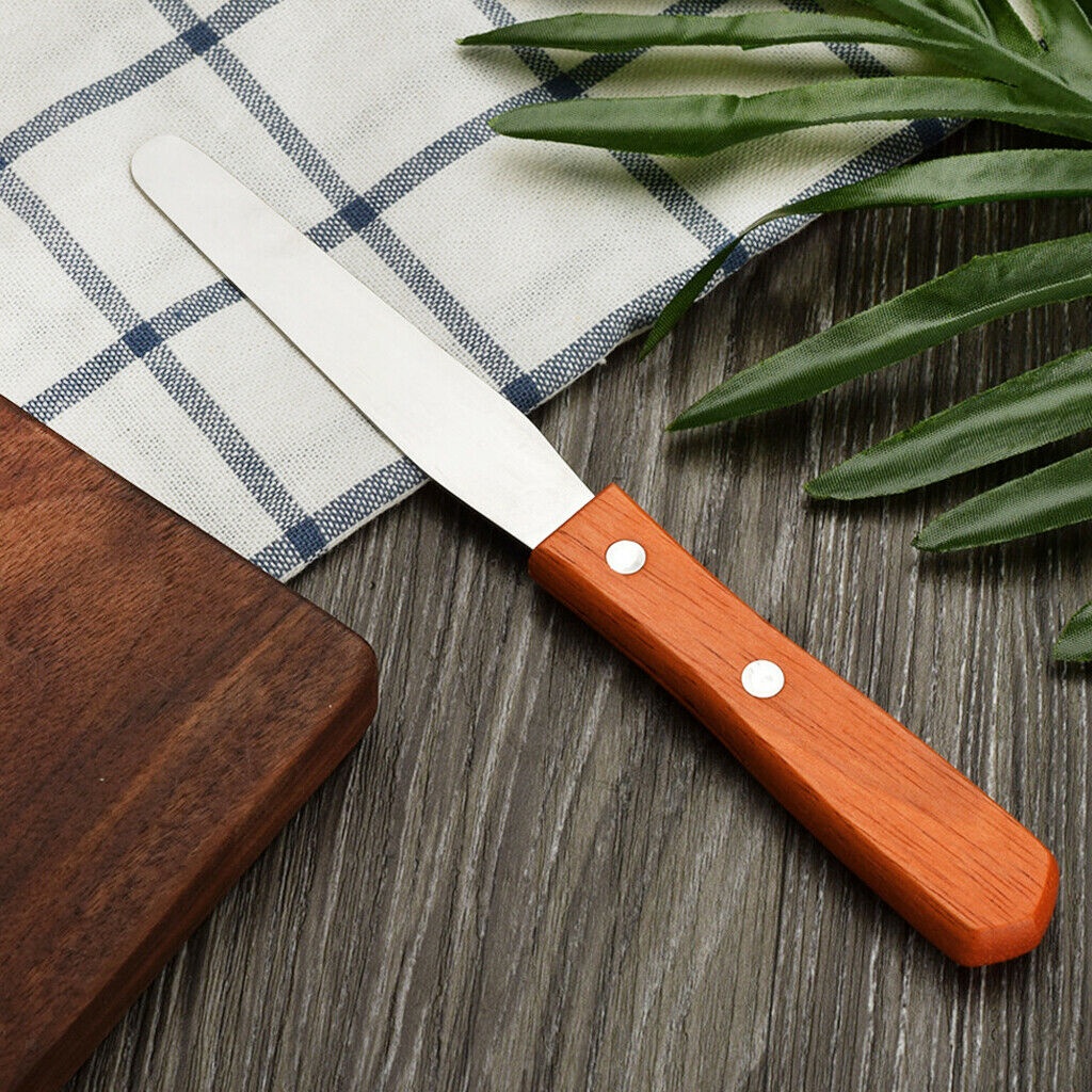 Waxing Spatula Metal Wax Mixing Applicator Wood Handle, Hair Removal Tool