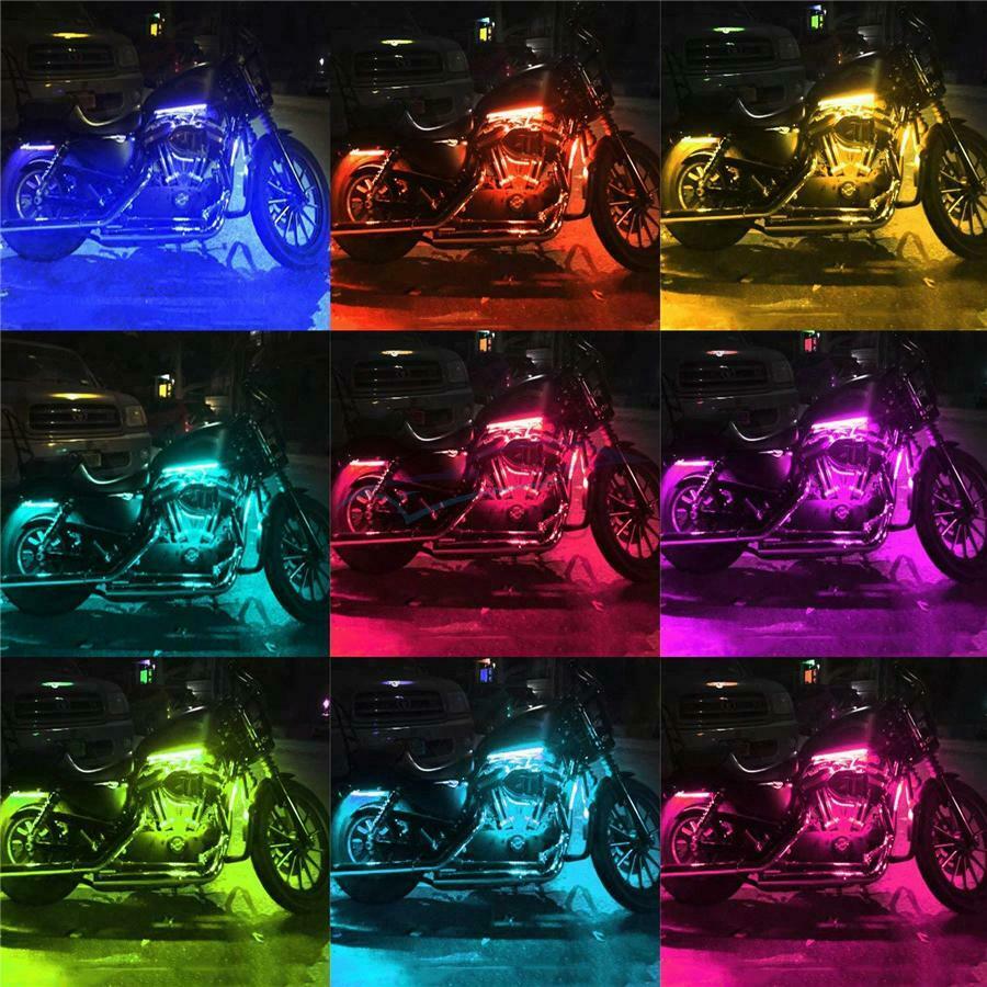 12PCS Controllable Car Motorcycle ATV RGB LED Decorative Lights with Waterproof